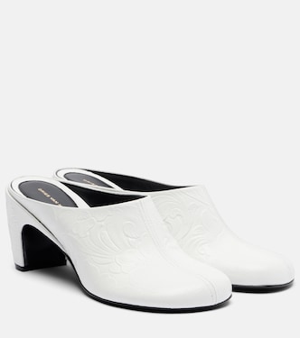 65 debossed leather mules | Dries Van Noten
