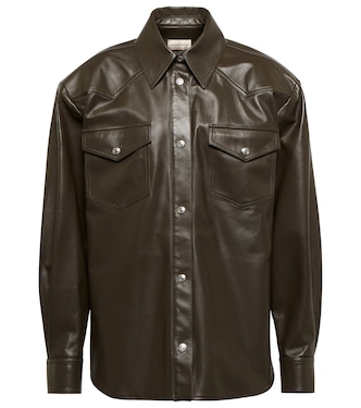 Oversized leather shirt | Alexandre Vauthier