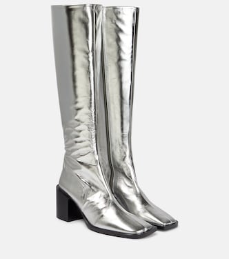 Botas altas de piel metalizada | Jil Sander