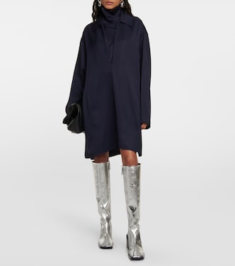 Botas altas de piel metalizada | Jil Sander