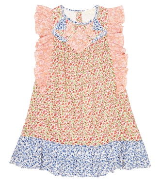 Jyoti floral ruffle-detail cotton dress | Louise Misha