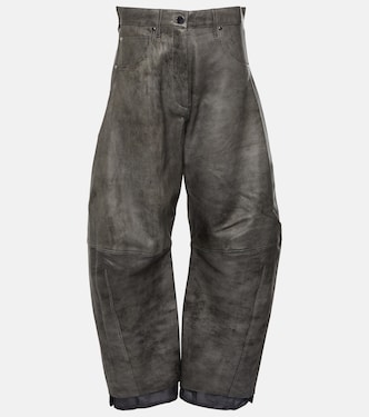 Pantalon Matan à taille haute en cuir | Dodo Bar Or