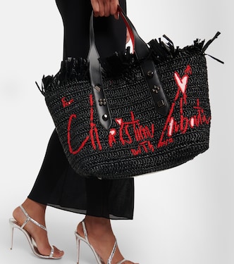 Borsa Frangibus Medium in rafia | Christian Louboutin