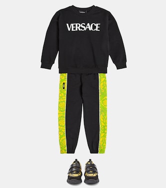 Sudadera con capucha de algodón con logo | Versace Kids