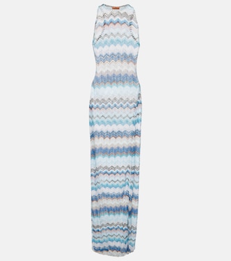 Vestido largo de lamé en zigzag | Missoni Mare