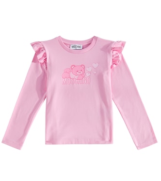 Top in misto cotone con stampa | Moschino Kids