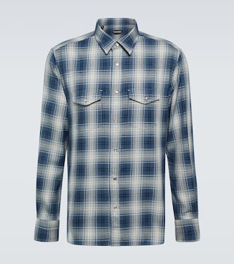Chemise Western en coton à carreaux | Tom Ford