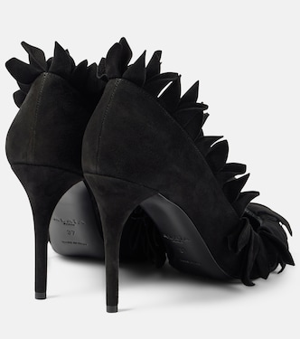 Petal ruffled suede pumps | Alaïa