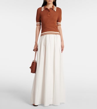 Polohemd aus Pointelle-Strick | Tory Burch