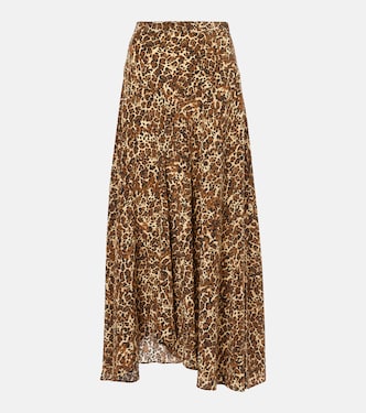 Sakura leopard-print silk-blend midi skirt | Isabel Marant