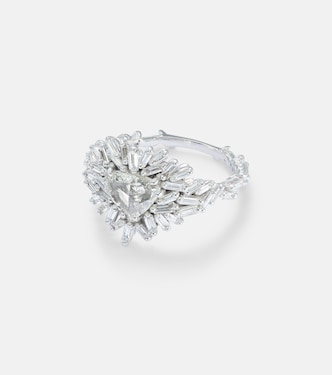 Ring Ooak aus 18kt Weißgold mit Diamanten | Suzanne Kalan