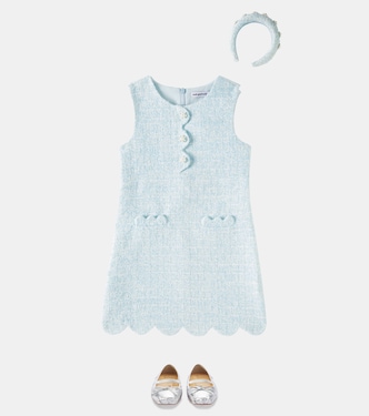 Haarreif aus Tweed mit Kristallen und Zierperlen | Self-Portrait Kids