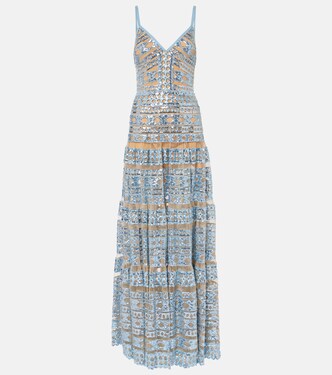 Robe mit Tüll und Pailletten | Elie Saab