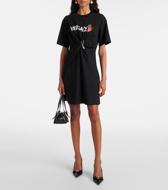 Robe en coton à logo | Versace