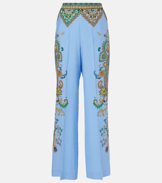 Weite Hose aus Crêpe de Chine aus Seide | Etro