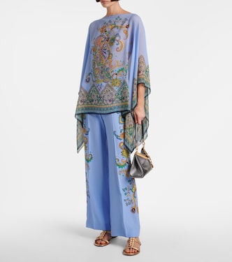Weite Hose aus Crêpe de Chine aus Seide | Etro