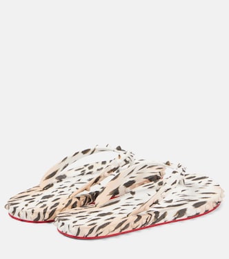 Super Loubi printed thong sandals  | Christian Louboutin