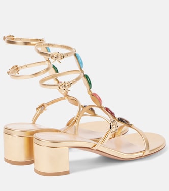 Sandalen Shanti 55 aus Metallic-Leder | Gianvito Rossi