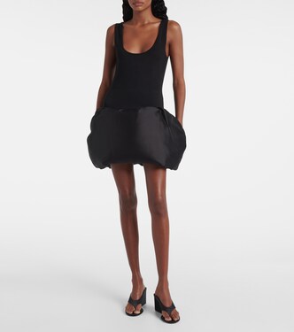 Down-paneled wool-blend minidress | Alaïa