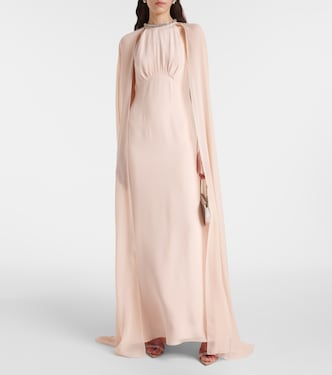Abito lungo in chiffon di seta | Roland Mouret