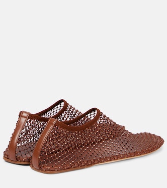 Ballerine Minette in mesh con cristalli | Christopher Esber