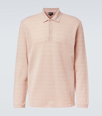 Polo de jersey de lana virgen a rayas | Giorgio Armani