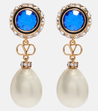 VLogo embellished drop earrings | Valentino