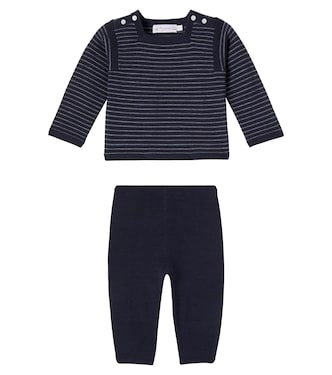 Baby Joe striped wool sweater and pants set | Bonpoint