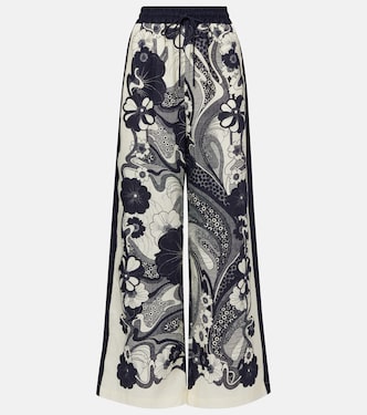 Mickey floral linen wide-leg pants | Alémais