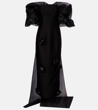 Set Zayna de vestido de fiesta y capa | Leo Lin