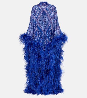 Cafetan Casta Diva Follies en tulle à sequins | Taller Marmo