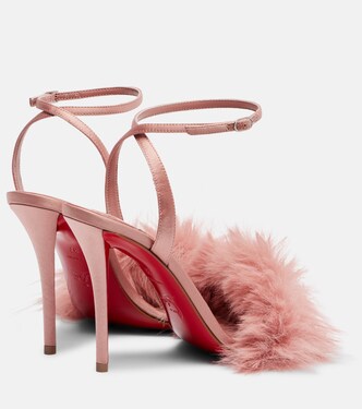 Sandales Patchoulina 100 en crêpe de satin | Christian Louboutin