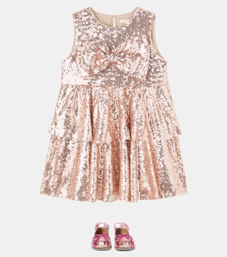 Abito Rosie con paillettes e fiocco | Konges Sløjd