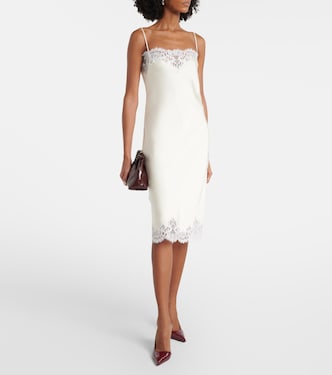 Lace-trimmed satin slip dress | Stella McCartney