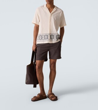 Maitan printed cotton bowling shirt | Orlebar Brown