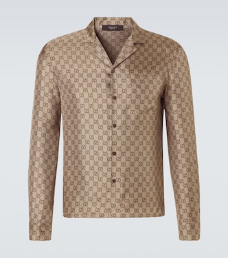 GG printed silk twill shirt | Gucci