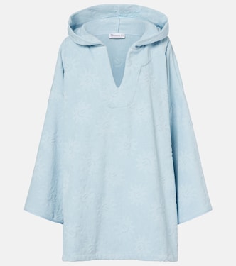 Hooded cotton terry poncho | Hunza G