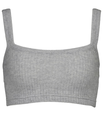 Ribbed-knit cashmere bralette | Thom Browne
