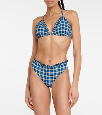 Kariertes Bikini-Höschen | Ganni