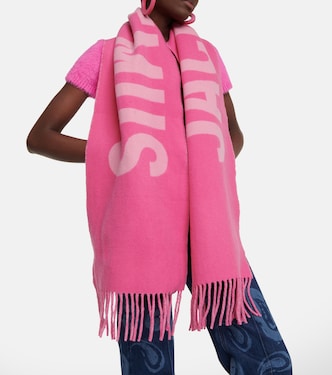 Sciarpa in jacquard di lana con logo | Jacquemus