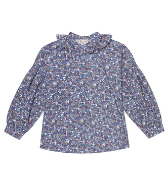 Camicia in cotone con stampa floreale | Il Gufo