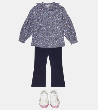 Camicia in cotone con stampa floreale | Il Gufo