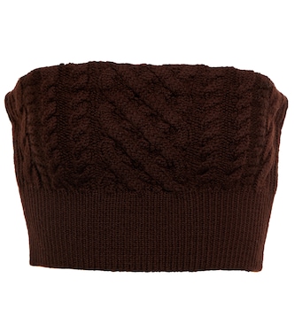 Bimba cable-knit wool bustier | Emilia Wickstead
