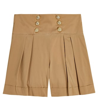 Shorts en mezcla de algodón adornados | Balmain Kids