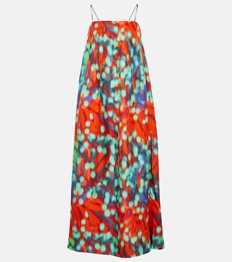 Heather printed silk maxi dress | Asceno