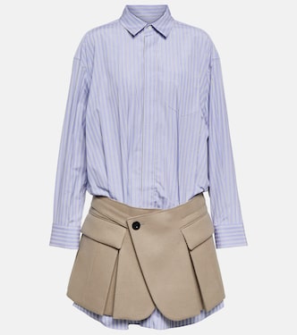 x Thomas Mason vestido camisero | Sacai