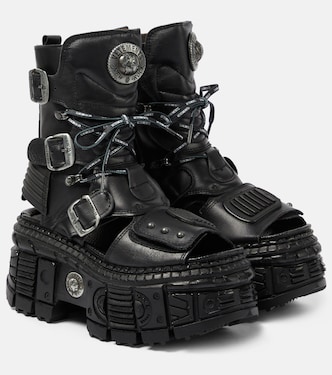 Plateaustiefel aus Leder | Vetements