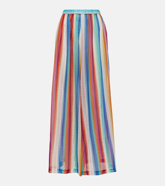 Striped cotton and silk wide-leg pants | Missoni Mare