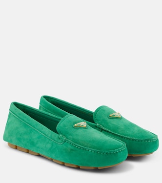 Suede driving shoes | Prada