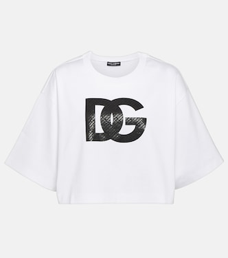 Camiseta de jersey de algodón con logo | Dolce&Gabbana